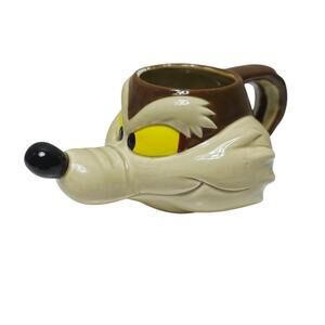 WILE E COYOTE APPLAUSE FIGURAL CERAMIC COFFEE MUG CUP 1989 LOONEY TUNES WARNER
